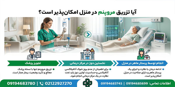 آیا تزریق آمپول مروپنم در منزل قابل انجام است؟ (با چه شرایطی؟)