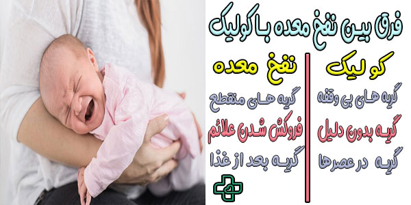 فرق بین نفخ و کولیک نوزاد چیست؟