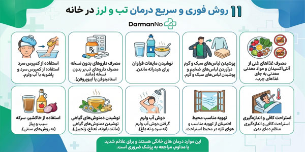 11 روش درمان تب و لرز در خانه